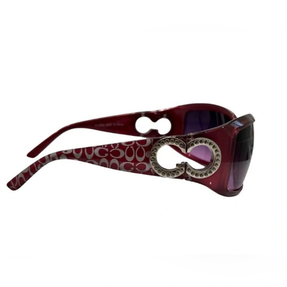 GC METALLIC BURGUNDY COLOR WRAP AROUND SUNGLASSES